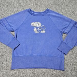 Vintage Kansas Jayhawks Big Jay Sweatshirt Small Crewneck Blue Touch Brand